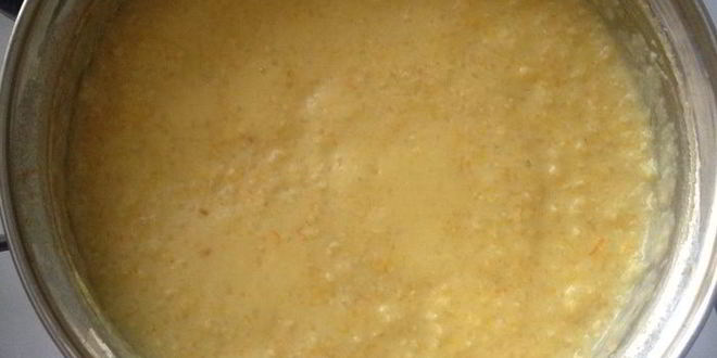 Рецепт апельсиновой пшенной каши с карамельным бананом