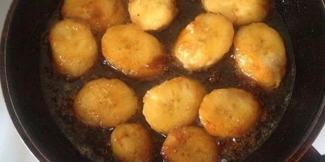 Рецепт апельсиновой пшенной каши с карамельным бананом