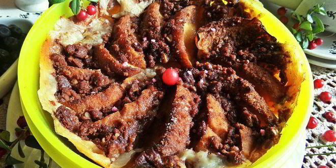 Рецепт каши пшенной, запеченной под персиком