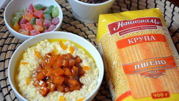 Рецепт Пшенной каши с карамелизированной тыквой