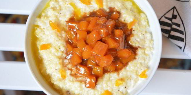 Рецепт пшенной каши с карамелизированной тыквой