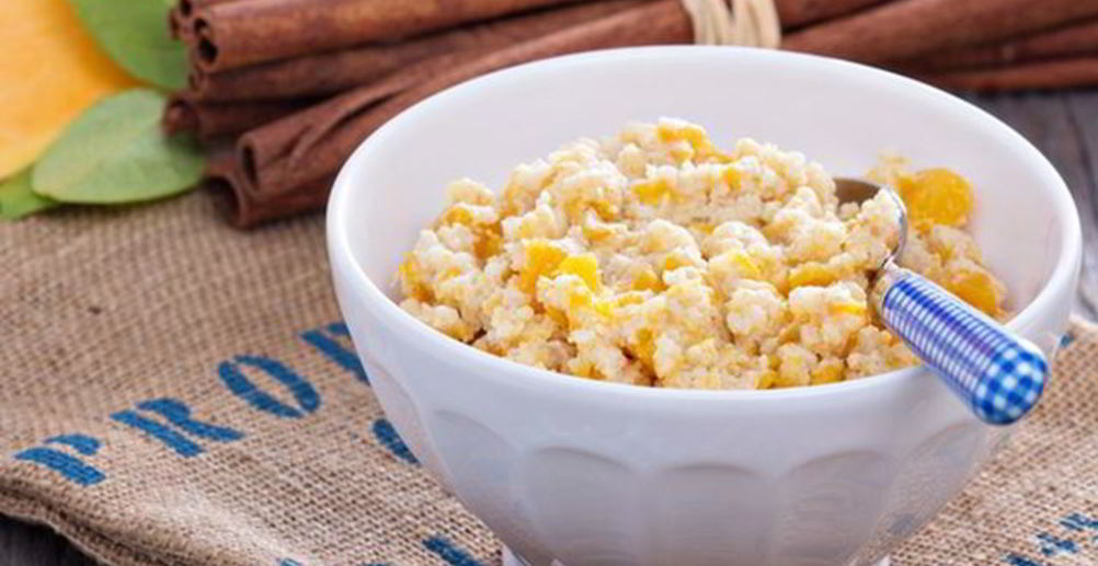 Рецепт пшенную кашу с тыквой, корицей и вяленой вишней в мультиварке