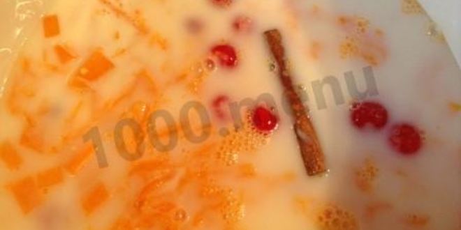 Рецепт пшенной каши с тыквой, корицей и вишней