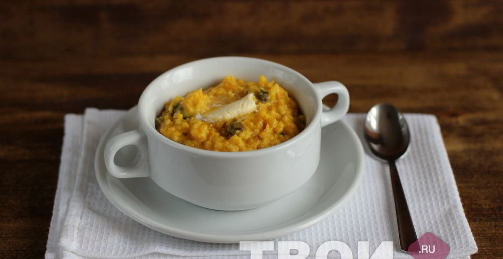 Рецепт пшенную кашу с тыквой и апельсином на пару