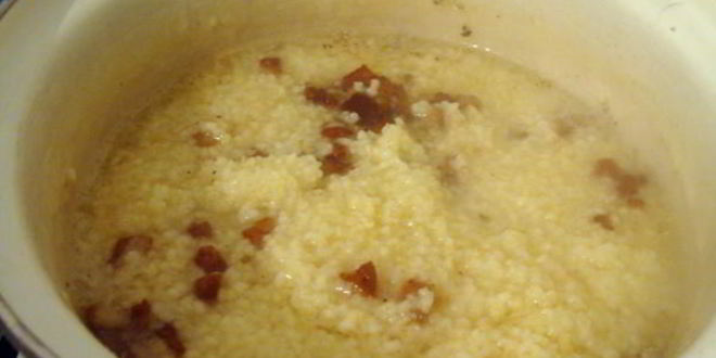 Рецепт пшенной каши со шкварками