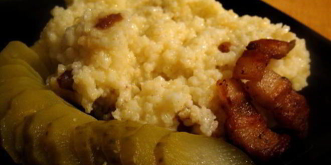 Рецепт пшенной каши со шкварками