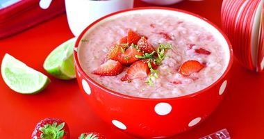 Рецепт Кокосовой рисовой каши с клубникой