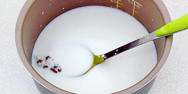 Рецепт рисовой каши на молоке с изюмом