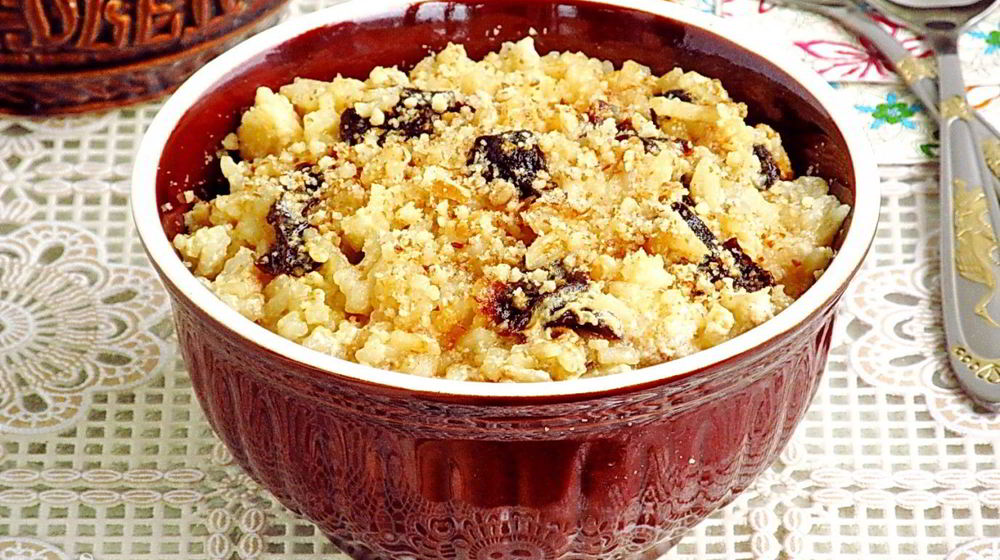 Как приготовить рисовую кашу с черносливом и орехами в мультиварке