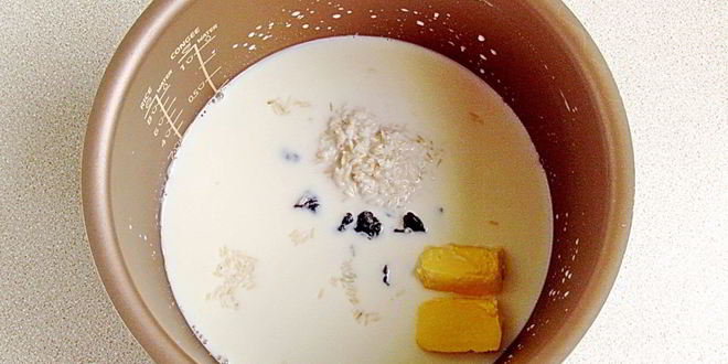 Рецепт рисовой каши с черносливом и орехами в мультиварке