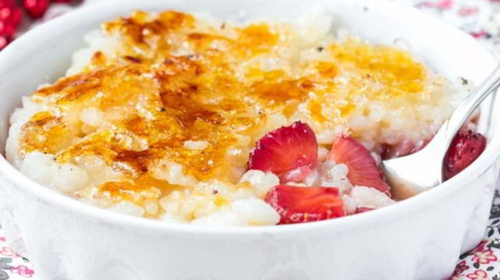 Как приготовить рисовую кашу с крем-брюле