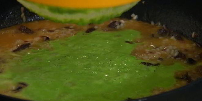 Рецепт рисовой каши со сморчками и зеленым горошком