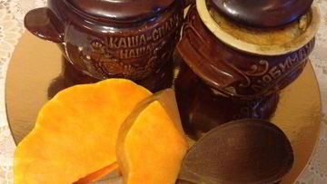 Рецепт Тыквенной каши с сухофруктами в горшочках