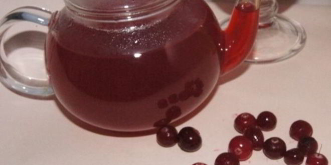 Рецепт клюквенного чая на травяном настое