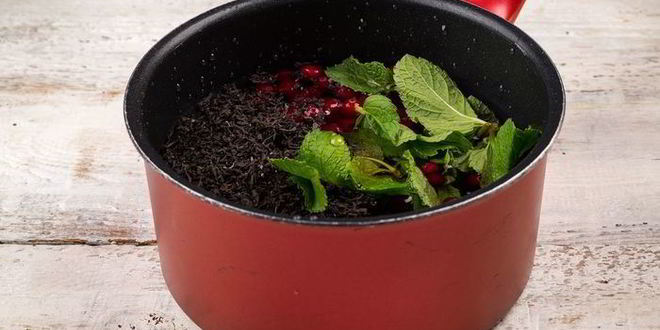 Рецепт клюквенного чая с мятой