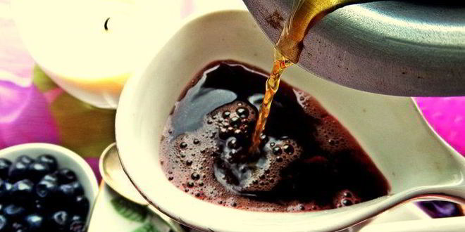 Рецепт кофе с черникой