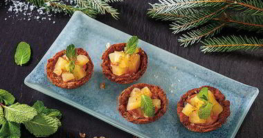 Рецепт Корзиночек с кофе и ананасами