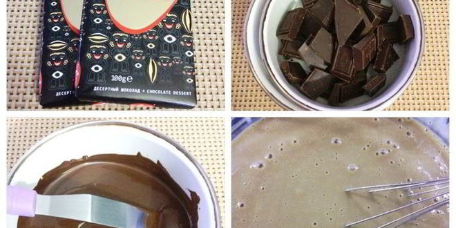 Рецепт наполеона с горьким шоколадом, кофе и миндальной пастой