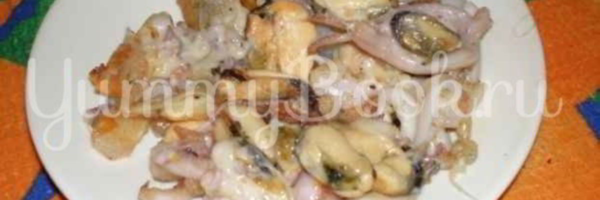 Рецепт Коктейля морского жареного с сыром