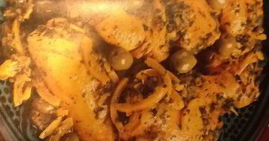 Рецепт Таджина с курицей, лимонами и зелеными оливками