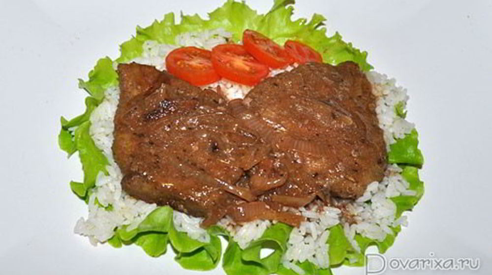 Как приготовить говяжью печень с вином и луком