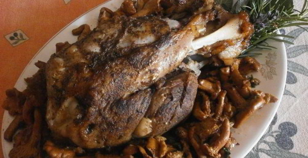 Рецепт грибное соте с вином и горгонзолой