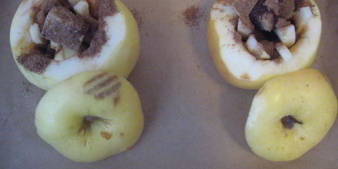 Рецепт яблока, запеченного с виски и корицей