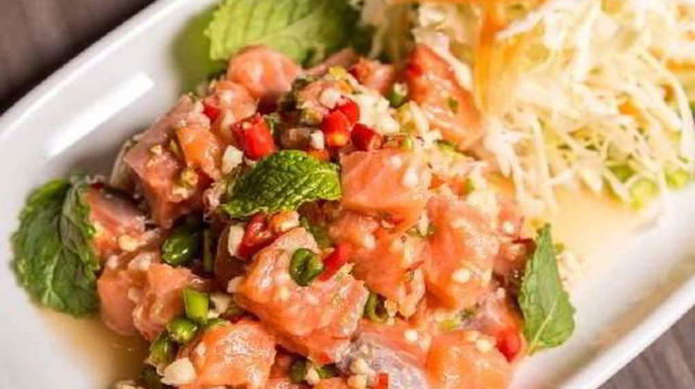 Как приготовить семгу мохито с салатом из фенхеля