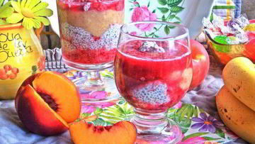 Рецепт Коктейля-десерта на основе молока и фруктов