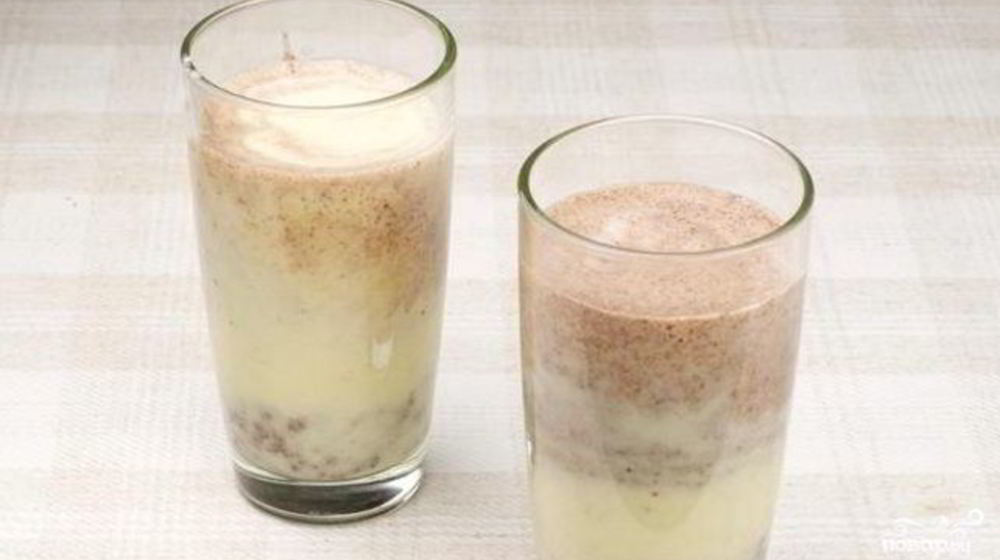 Как приготовить молочный коктейль с бананом и шоколадом