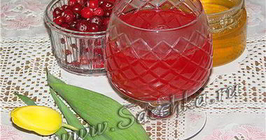 Рецепт Клюквенного морса с медом