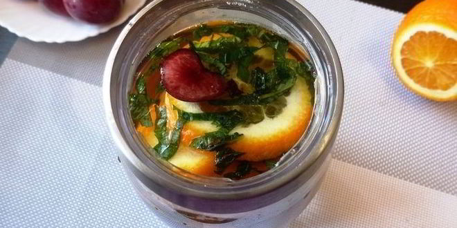 Рецепт безалкогольной сангрии на зеленом чае