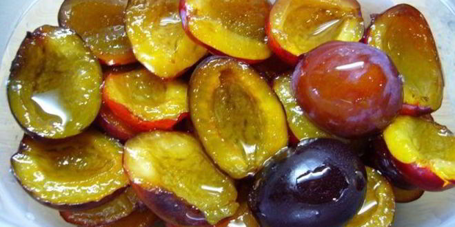 Рецепт сливы, замороженной в сахарном сиропе