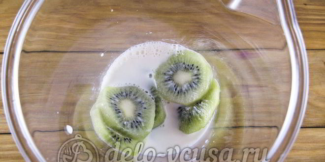 Рецепт овсяного смузи с бананом и киви