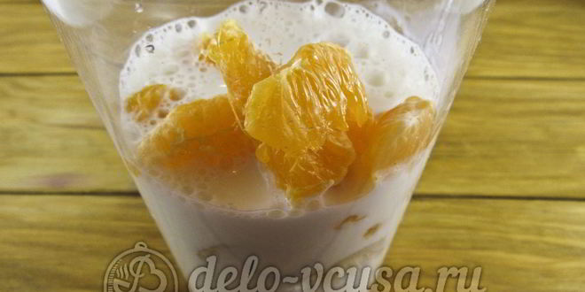 Рецепт смузей на кефире с бананом и мандарином