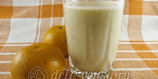 Рецепт смузей на кефире с бананом и мандарином