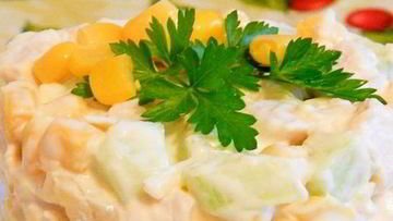 Рецепт Быстрого салата с куриной грудкой