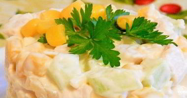 Рецепт Быстрого салата с куриной грудкой