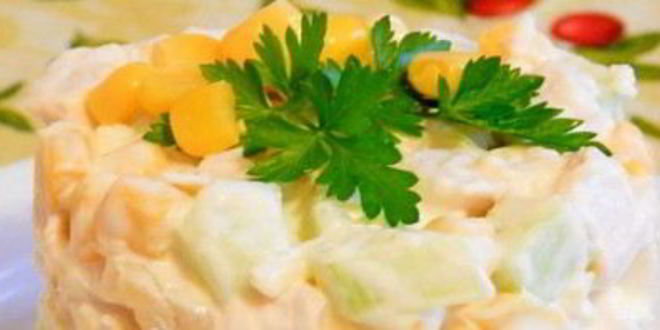 Рецепт быстрого салата с куриной грудкой