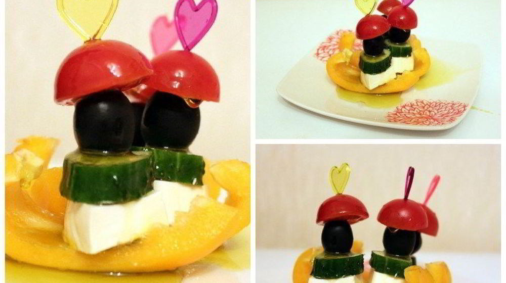 Как приготовить греческий салат на шпажке