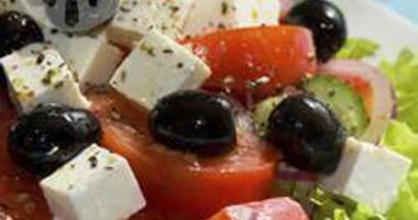 Рецепт Греческого салата с брынзой и маслинами