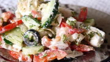 Рецепт Греческого салата с капустой