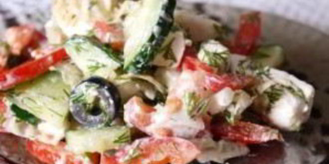 Рецепт греческого салата с капустой