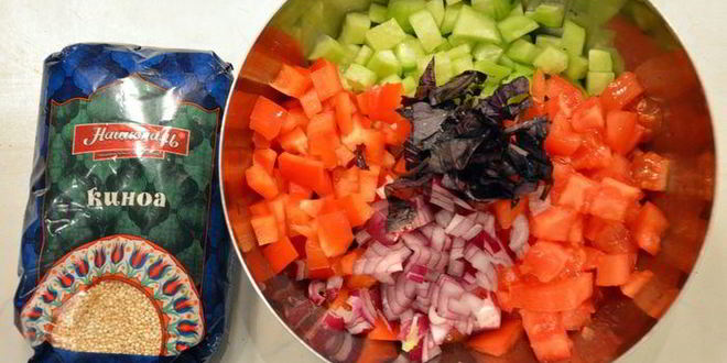 Рецепт греческого салата с киноа