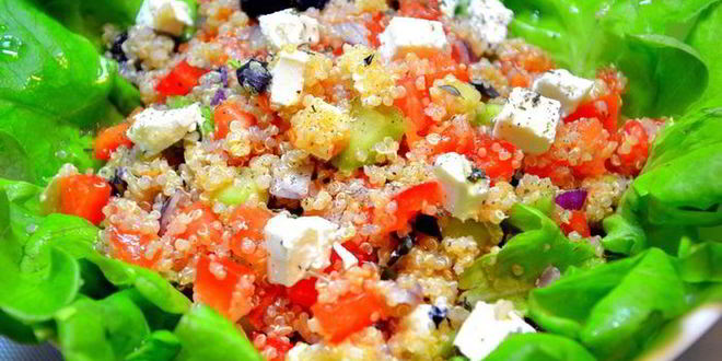 Рецепт греческого салата с киноа