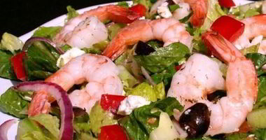 Рецепт Греческого салата с креветками