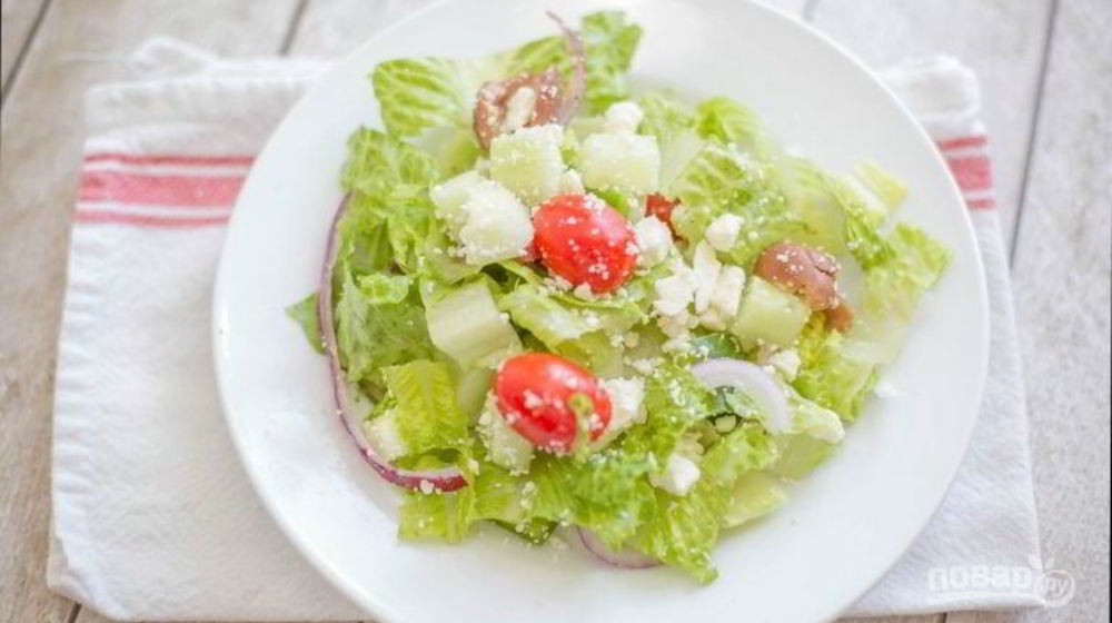 Как приготовить салат греческий простой