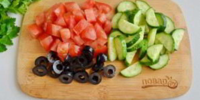 Рецепт салата с брынзой по-гречески