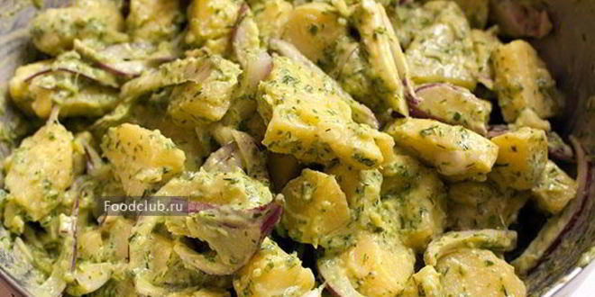 Рецепт картофельного салата с йогуртовым соусом