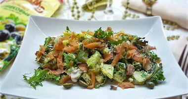 Рецепт Картофельного салата с красной рыбой